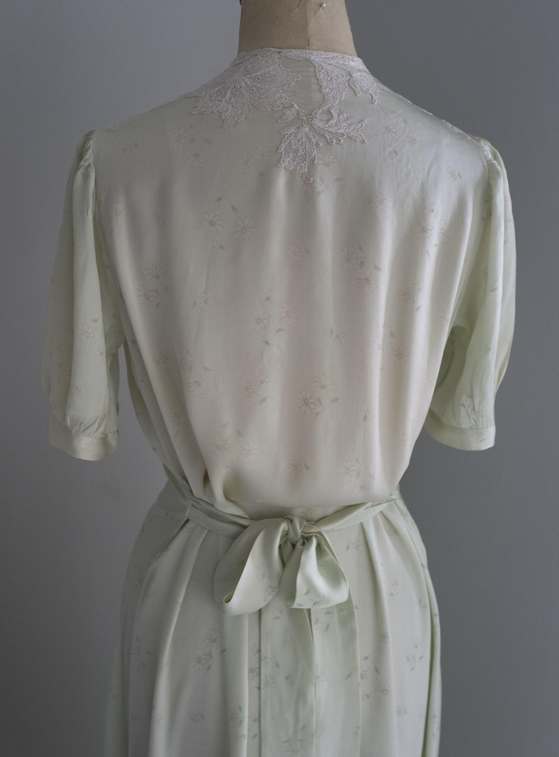 1940s French Silk Satin and Lace Nightdress