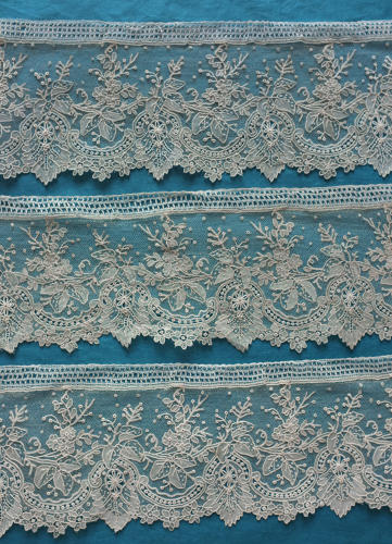 Brussels Point de Gaze Lace Leaf Garland Border