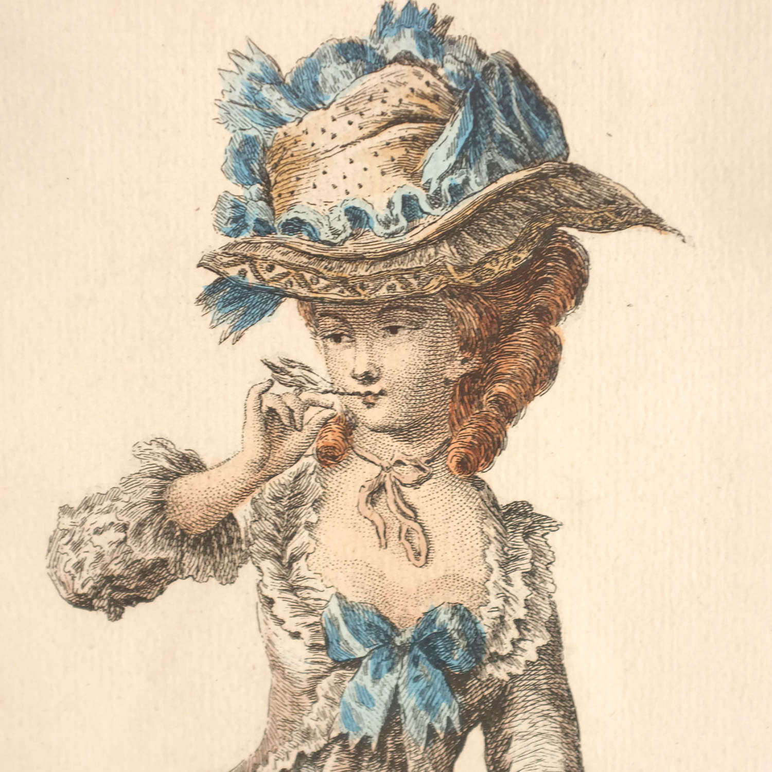 Antique 18th Century Fashion Engraving 1778