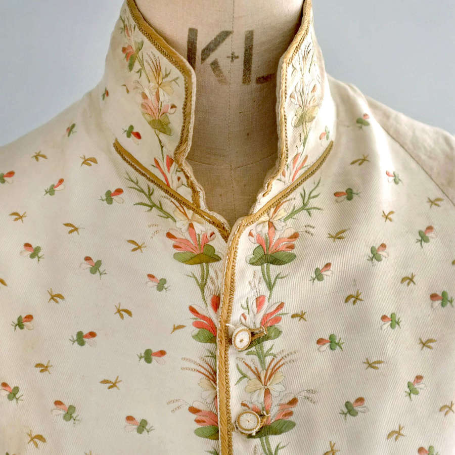 Antique late18th /Early 19th Century Embroidered Waistcoat