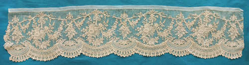 Antique Alencon Needle Lace Border