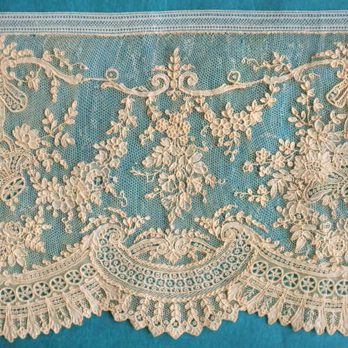 Antique Alencon Needle Lace Border