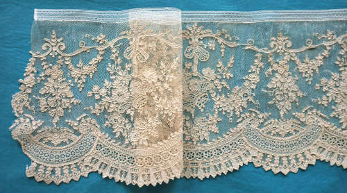 Antique Alencon Needle Lace Border