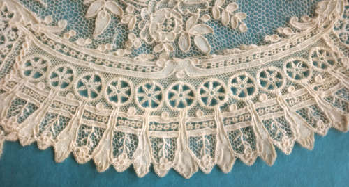 Antique Alencon Needle Lace Border