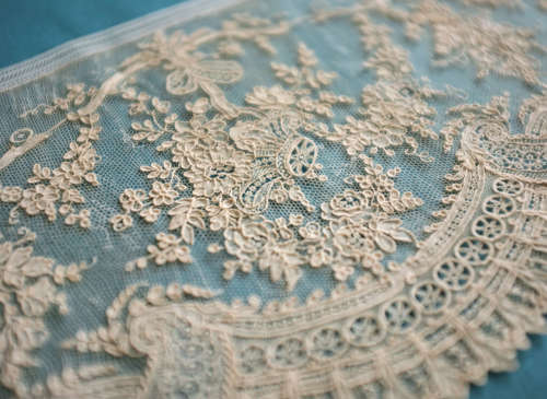 Antique Alencon Needle Lace Border