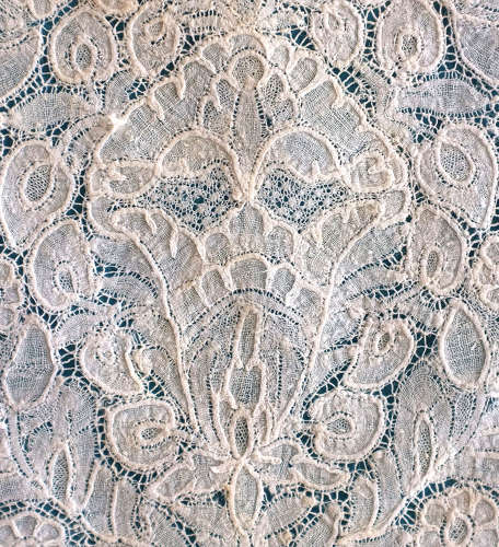 Antique 18th Century Brussels Bobbin Lace Cap Back