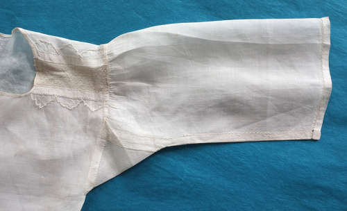 Antique 18th Century Baby Shirt With Hollie Point Insertions.