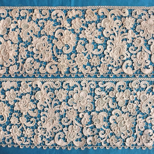 Antique Late 19th Century Needlelace Border