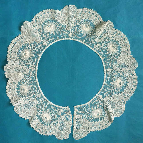 Antique Brussels Point de Gaze Lace Bertha