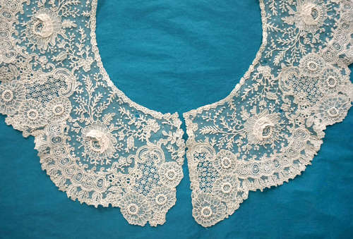 Antique Brussels Point de Gaze Lace Bertha
