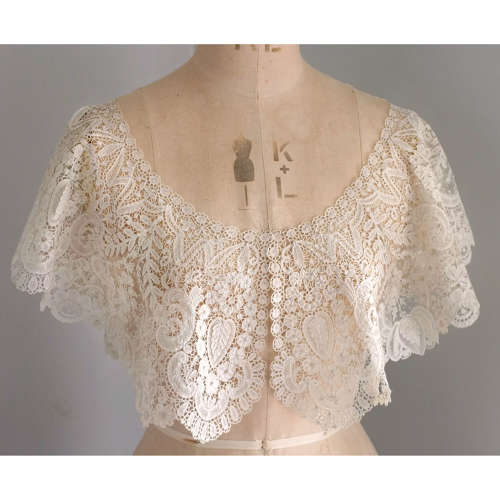 Brussels Duchesse and Point de Gaze Lace Bertha
