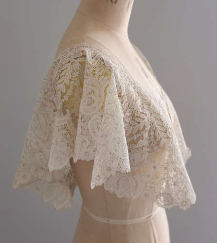 Brussels Duchesse and Point de Gaze Lace Bertha