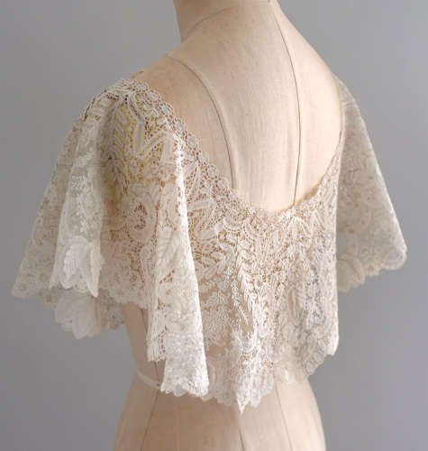 Brussels Duchesse and Point de Gaze Lace Bertha