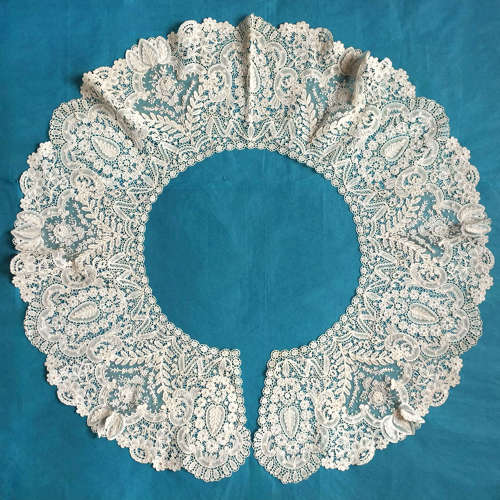 Brussels Duchesse and Point de Gaze Lace Bertha