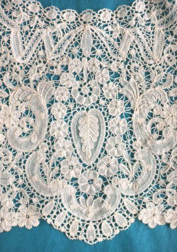 Brussels Duchesse and Point de Gaze Lace Bertha