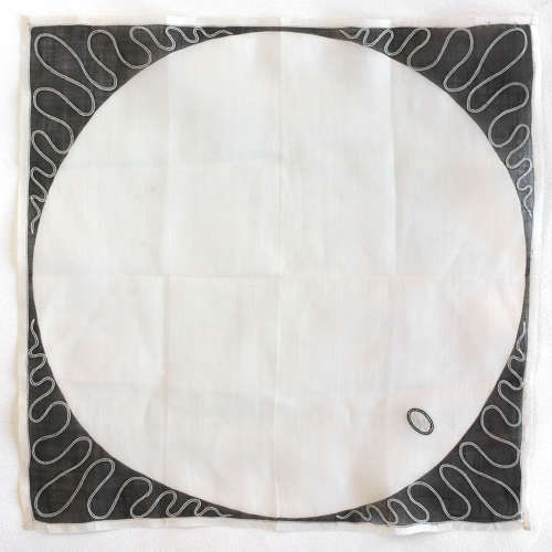 Four Antique Mourning Handkerchiefs