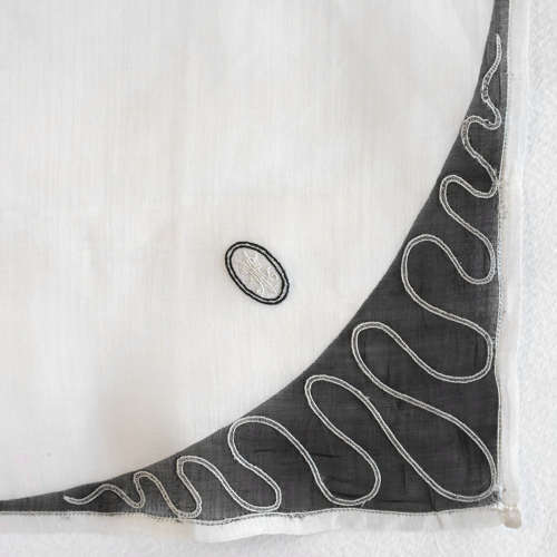 Four Antique Mourning Handkerchiefs