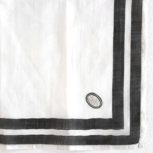 Four Antique Mourning Handkerchiefs
