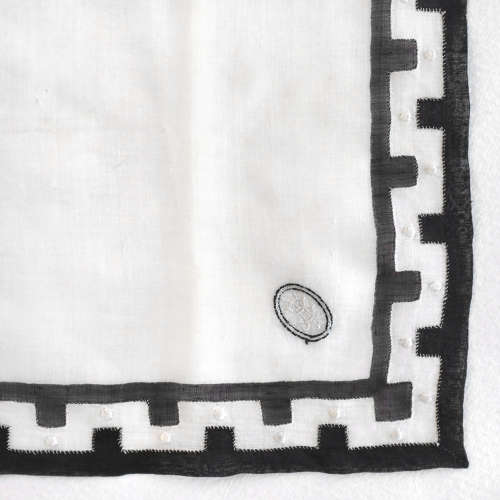Four Antique Mourning Handkerchiefs