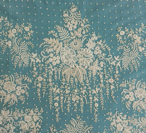 Antique Brussels Applique Lace Wedding Veil
