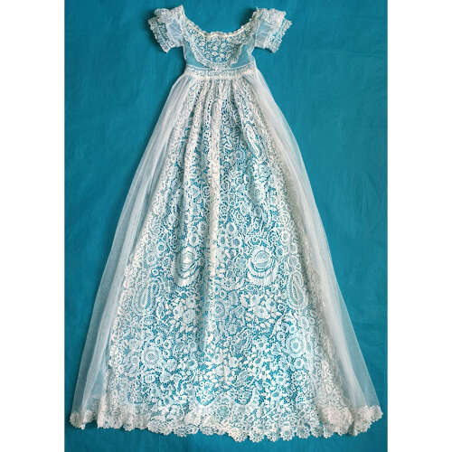 Antique Honiton Lace Christening Robe