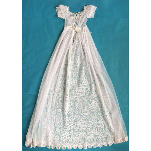 Antique Honiton Lace Christening Robe