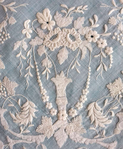 Antique Embroidered Handkerchief with Princess Louise Monogram