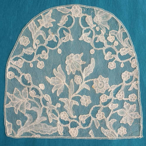 Antique 18th Century Brussels Bobbin Lace Cap Back