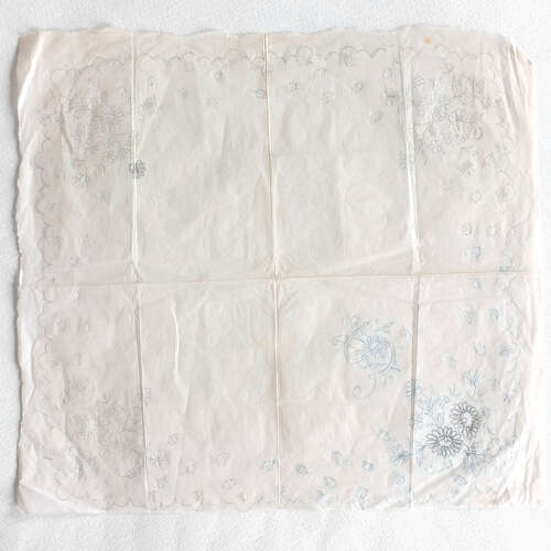 Antique Embroidered Handkerchiefs With Designs