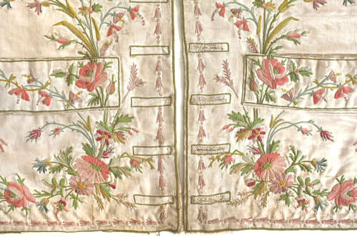 Antique Late 18th Century Beauvais Embroidered Waistcoat Front