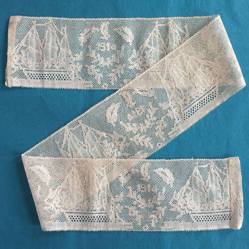 Antique Belgian War Lace Border 1914