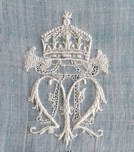 Antique Brussels Point de Gaze Lace Handkerchief with Provenance