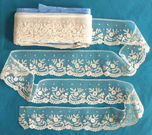 Antique Brussels Applique Lace Border