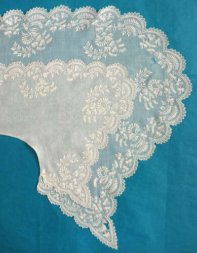 Antique Whitework Embroidered Double Pelerine circa 1835