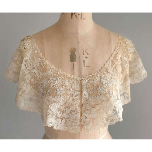 Antique Brussels Point de Gaze Lace Bertha