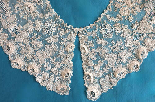 Antique Brussels Point de Gaze Lace Bertha