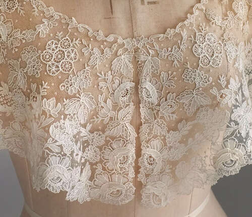 Antique Brussels Point de Gaze Lace Bertha