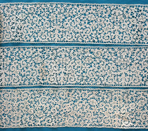 Antique 17th Century Milanese Bobbin Lace Border