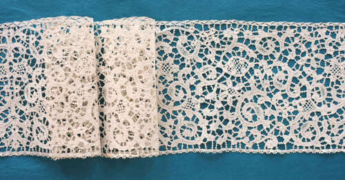 Antique 17th Century Milanese Bobbin Lace Border