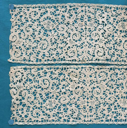 Antique 17th Century Milanese Bobbin Lace Border