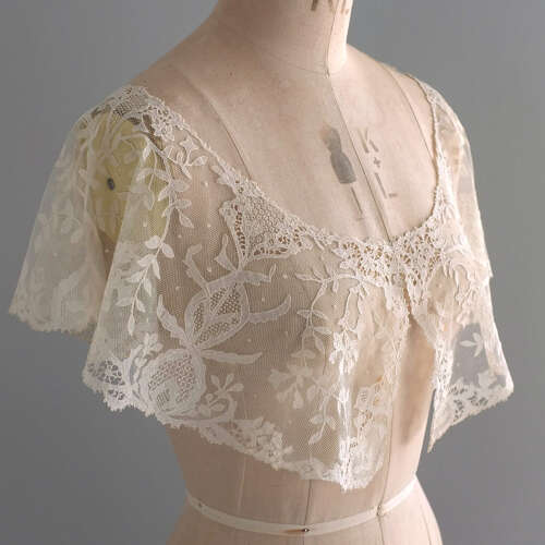 Antique Carrickmacross Lace Bertha