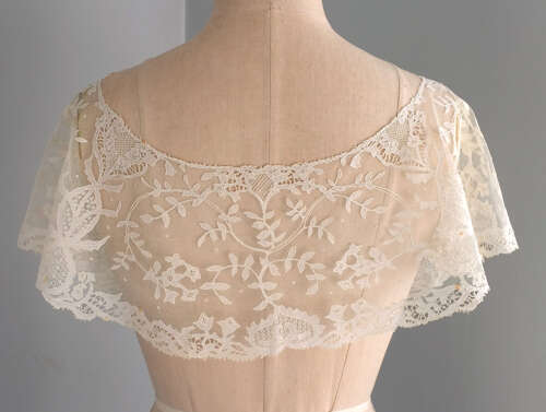 Antique Carrickmacross Lace Bertha