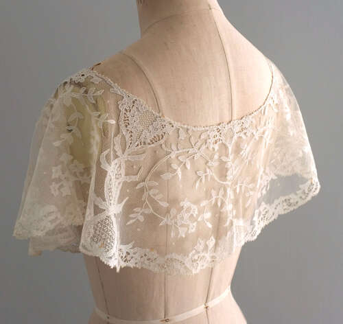 Antique Carrickmacross Lace Bertha