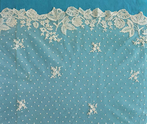 Antique Needle Lace Applique Shawl