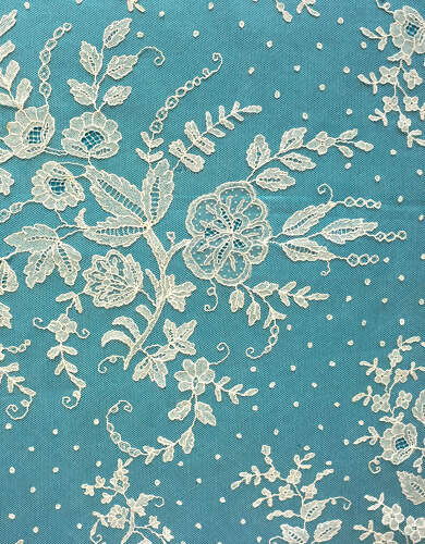 Antique Needle Lace Applique Shawl