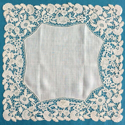 Antique Honiton Lace Handkerchief