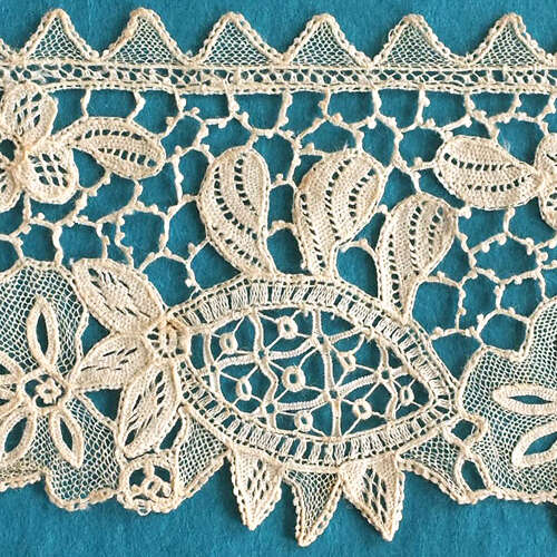 Antique Youghal Needlelace Border