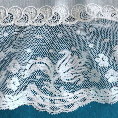 Antique French Armorial Wedding Handkerchief 1872